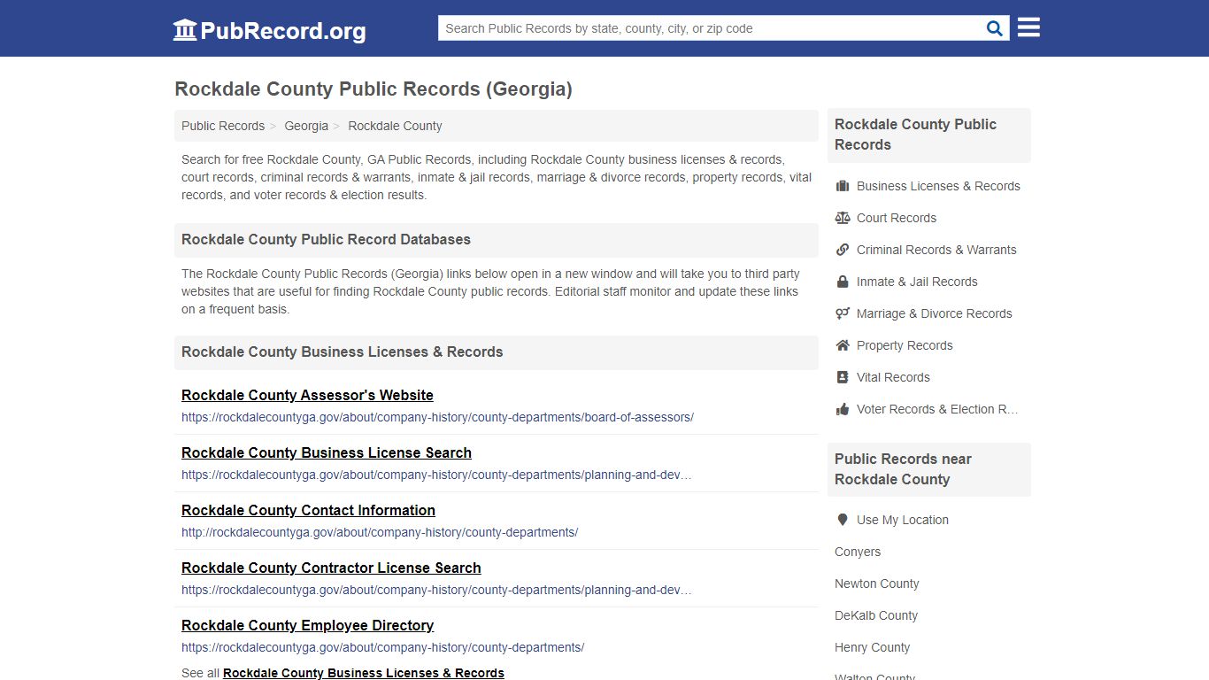 Rockdale County Public Records (Georgia) - PubRecord.org